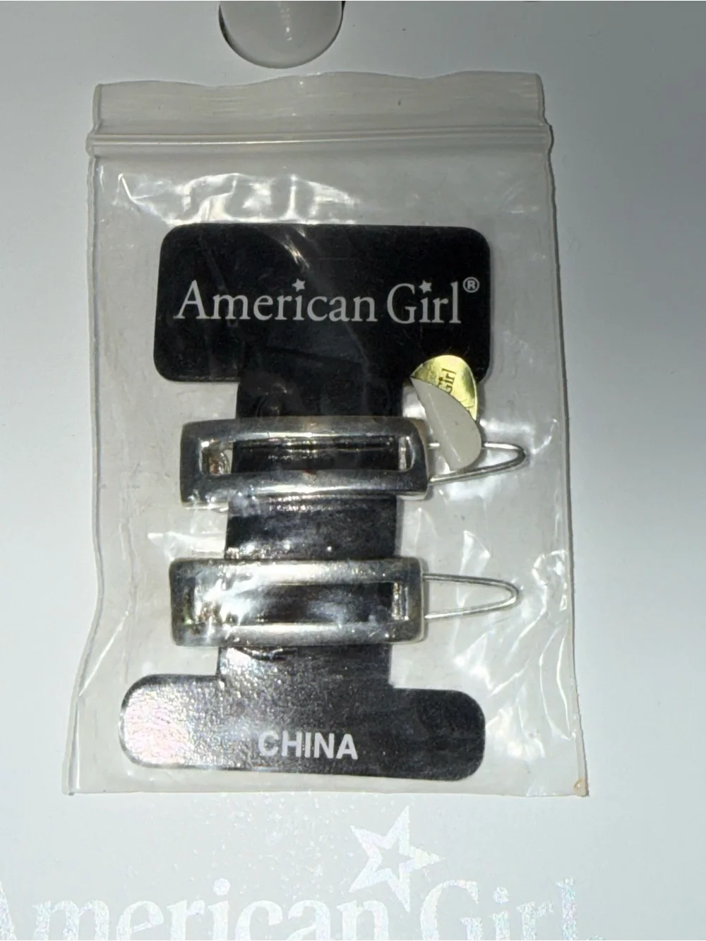 American Girl silver hair clips new in package